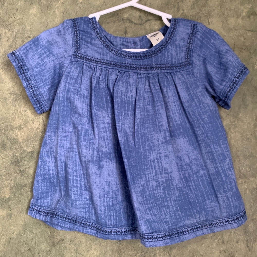 Oshkosh B’gosh Burn Out Chambray Blouse